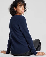 Charter Club 100% Cashmere Women's V-Neck Long-Sleeve Sweater, Regular & Petites, Created for Macy's