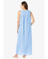 Only Neccessities Plus Necessities Long Sleeveless Floral Nightgown