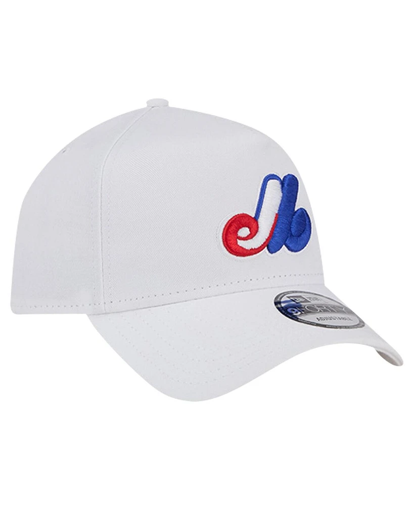 New Era Men's White Montreal Expos Tc A-Frame 9FORTY Adjustable Hat