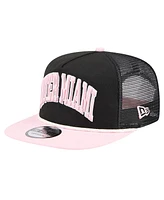 New Era Men's Black Inter Miami Cf Throwback Golfer Snapback Hat