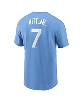 Nike Men's Bobby Witt Jr. Light Blue Kansas City Royals Fuse Name Number T-Shirt