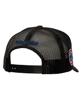 Mitchell Ness Men's Black Chicago Cubs Script Trucker Adjustable Hat