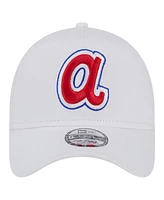 New Era Men's White Atlanta Braves Tc A-Frame 9FORTY Adjustable Hat