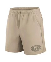 Fanatics Signature Men's and Women's Khaki San Francisco 49ers Elements Super Soft Fleece Shorts