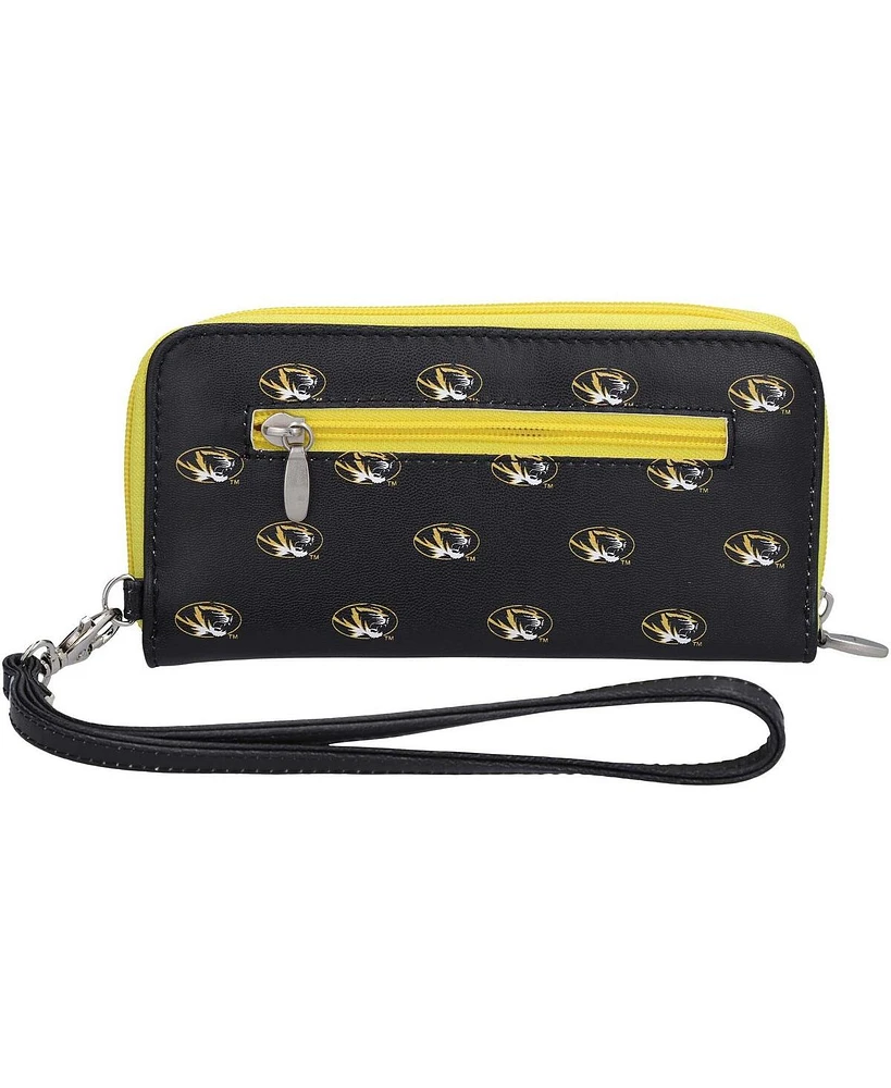 Eagles Wings Women's Missouri Tigers Zip-Around Wristlet Wallet