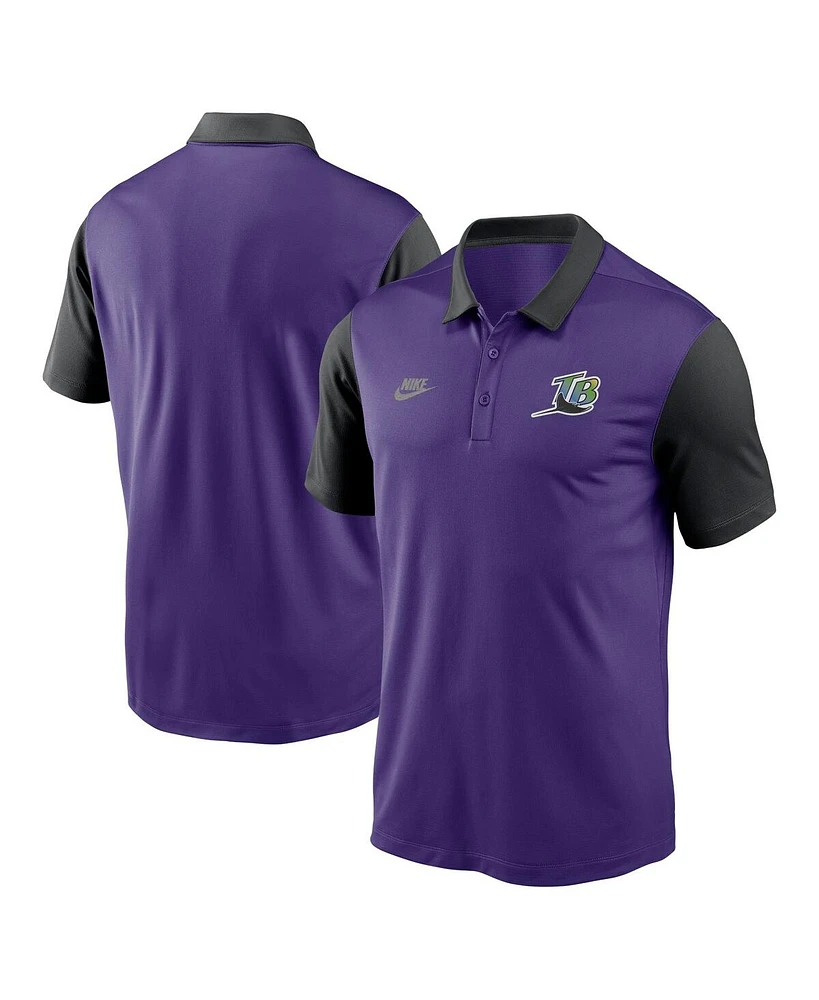 Nike Men's Purple Tampa Bay Rays Franchise Cooperstown Collection Polo Shirt