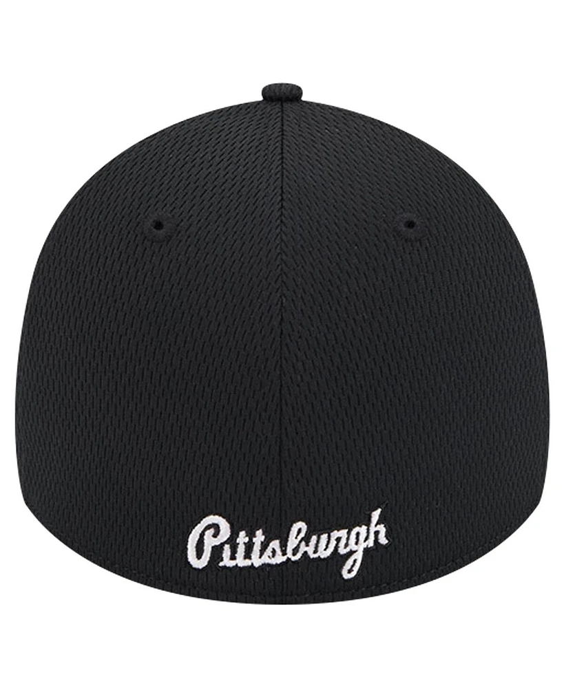 New Era Men's Black Pittsburgh Pirates Active Dash Mark 39THIRTY Flex Hat