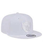 New Era Men's Las Vegas Raiders Main White on White 9FIFTY Snapback Hat