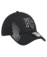 New Era Men's Black Kansas City Royals Active Dash Mark 39THIRTY Flex Hat