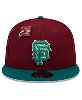 New Era Men's Cardinal/Green San Francisco Giants Strawberry Big League Chew Flavor Pack 9FIFTY Snapback Hat