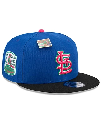 New Era Men's Royal/Black St. Louis Cardinals Watermelon Big League Chew Flavor Pack 9FIFTY Snapback Hat