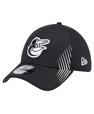 New Era Men's Black Baltimore Orioles Active Dash Mark 39THIRTY Flex Hat