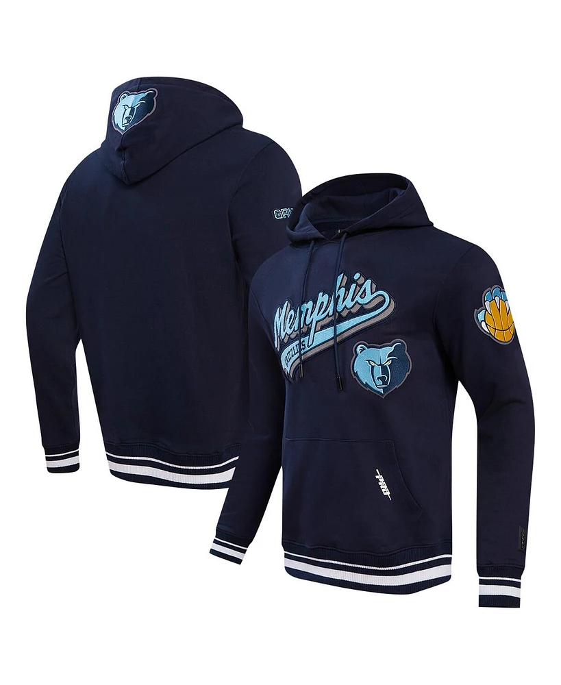 Pro Standard Men's Navy Memphis Grizzlies Script Tail Pullover Hoodie