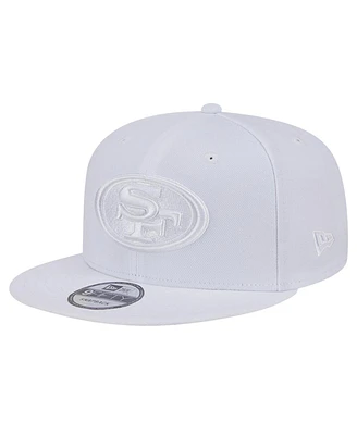 New Era Men's San Francisco 49ers Main White on White 9FIFTY Snapback Hat