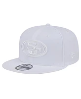 New Era Men's San Francisco 49ers Main White on White 9FIFTY Snapback Hat