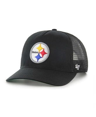 47 Brand Men's Black Pittsburgh Steelers Mesh Hitch Trucker Adjustable Hat