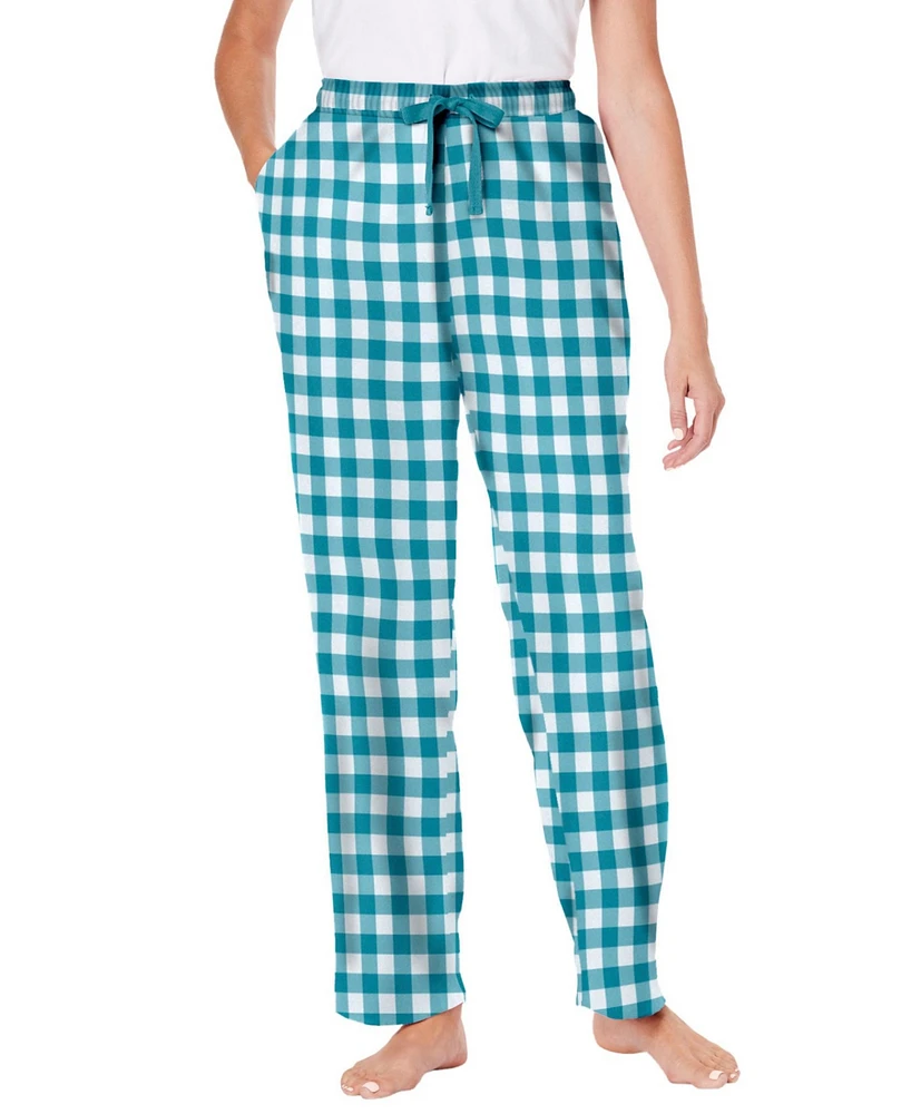 Dreams & Co. Plus Cotton Flannel Pants