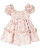 Rare Editions Toddler & Little Girls Puff-Sleeve Burnout Organza Dress