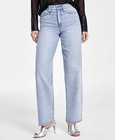 Dkny Jeans Women's Studded High-Rise Wide-Leg - LKE