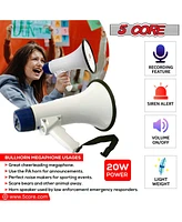 5 Core Megaphone Bullhorn Speaker 20W Bull Horn Battery Power Cheer Megafono 1000 Yard Range Loudspeaker 20R WoB