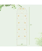 Pack Rustproof Metal Garden Trellis 71" x 20" Wire Lattice Panel for Patio