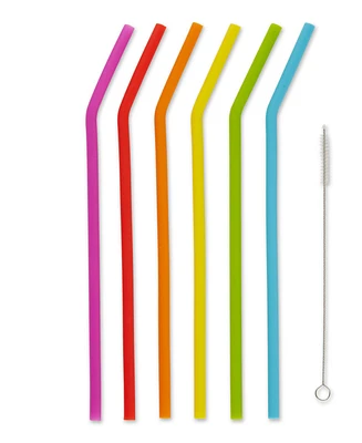 Rsvp International Silicone 6 Piece 10" Straw Set