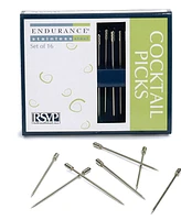 Rsvp International Endurance Stainless Steel 16 Piece 3.25" Cocktail Pick Set