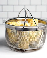 Rsvp International Endurance Stainless Steel 3 Quart Mesh Basket With Folding Handles