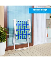 Vebreda 6 Pieces Folding Beach Chair Camping Lawn Webbing Chair