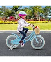 Gymax 18'' Retro Style Kids Bike Bicycle w/ Height Adjustable Handlebar & Seat Pink