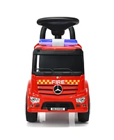 Costway Kids Ride On Fire Engine Licensed Mercedes Benz Push and Ride Racer