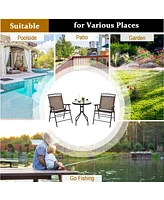 Costway 3 Pcs Bistro Conversation Patio Pub Dining Set