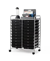 20 Drawers Rolling Storage Cart Art Craft Organizer on Wheels Multipurpose