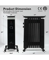 Costway 1500W Oil Filled Radiator Heater Electric Space