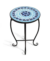 Outdoor Indoor Accent Table Plant Stand Cobalt