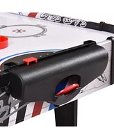 Costway 42''Air Powered Hockey Table Game Room Indoor Sport Electronic Scoring 2 Pushers