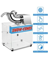 Electric Snow Cone Machine Ice Shaver Maker Shaving Crusher Dual Blades