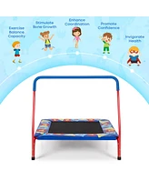 Costway 36" Kids Square Trampoline Indoor Outdoor Rebounder