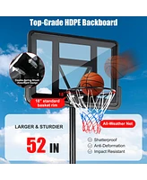 Costway Portable Basketball Hoop Stand Adjustable Height Shatterproof