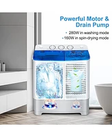 Costway Portable Twin Tub Washing Machine Washer(13.2lbs) & Spinner (8.8lbs)