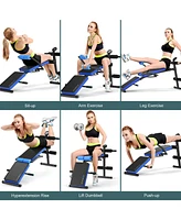 Costway Multi-Functional Foldable Weight Bench Adjustable Sit-up Board