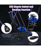 Costway Massage Gaming Chair Reclining Racing Office Computer