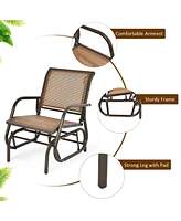 Outdoor Single Swing Glider Rocking Chair Armrest Garden