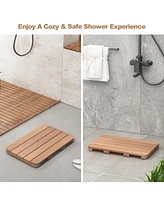 21.5" x 13.5" Bath Mat Waterproof Hips Spa Shower with Non Slip Foot Pads