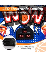 Costway Dual Shot Basketball Arcade Game with 8 Modes Sound Electronic Scoring