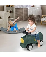 Costway 3 -in-1 Rocking Horse for Toddlers with Detachable Balance Board & Smooth Wheels