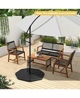 Costway 4PCS Fillable Umbrella Base Stand Patio Offset Cantilever Umbrella Base Garden