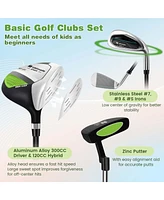 Costway Junior Complete Golf Club Set for Kids Age 11-13 Years Old Practice