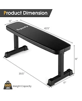 Costway 660LBS Heavy Duty Flat Weight Bench
