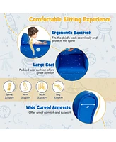 Kids Sofa Toddler Upholstered Armrest Chair withSolid Wooden Frame